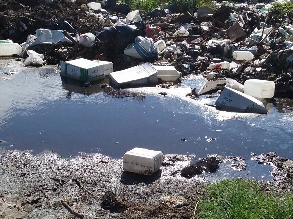 Basural de pesticidas en María Juana 