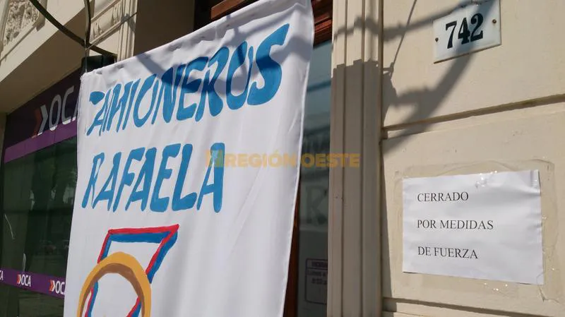 Protesta de los trabajadores de OCA en Rafaela