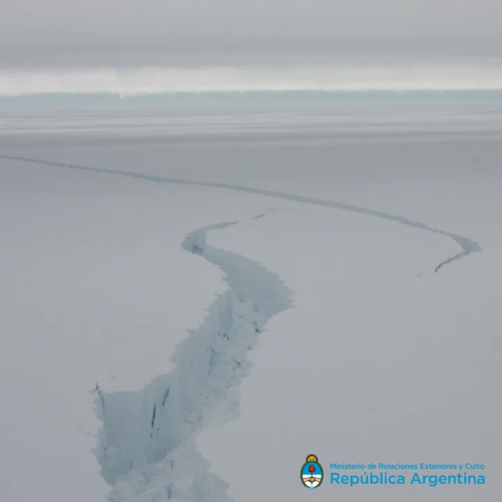 Grieta en la Antártida 