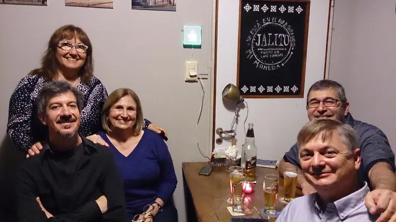 Marta Álvarez junto a invitados