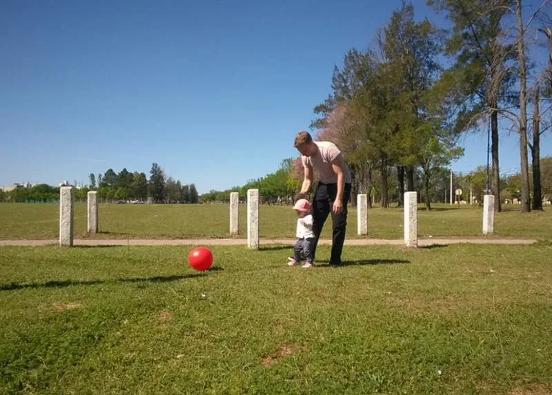 Craig y su hija Emily en Rafaela