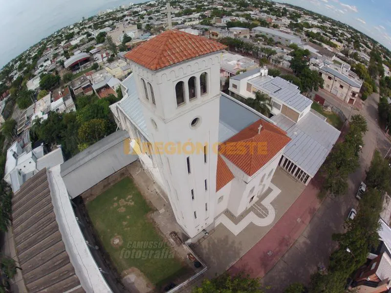 Imagen aérea tomada con el dron del Diario Castellanos de la Iglesia Sagrado Corazón de Rafaela Imagen aérea tomada con el dron del Diario Castellanos de la Iglesia Sagrado Corazón de Rafaela