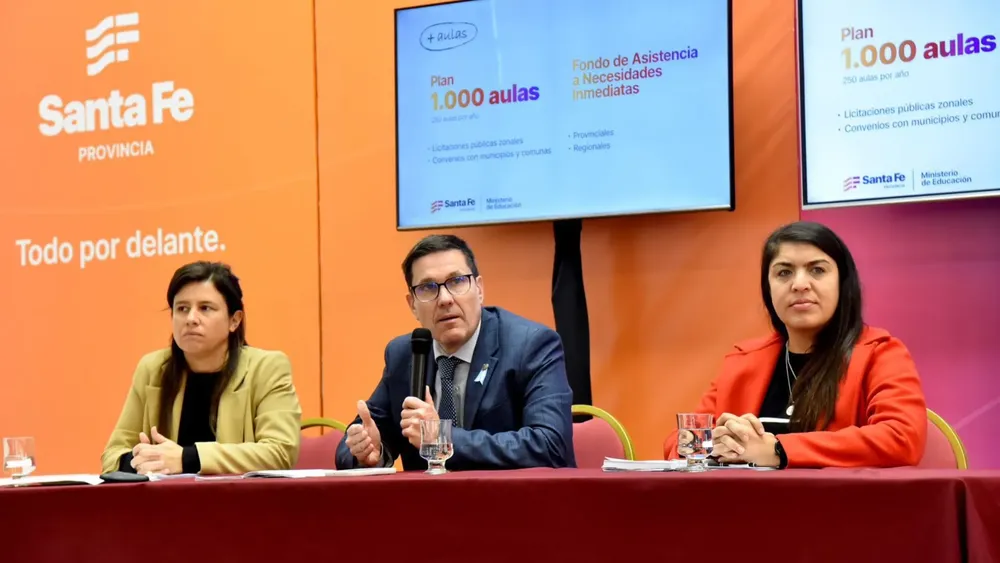 El ministro de Educación de la provincia, José Goity