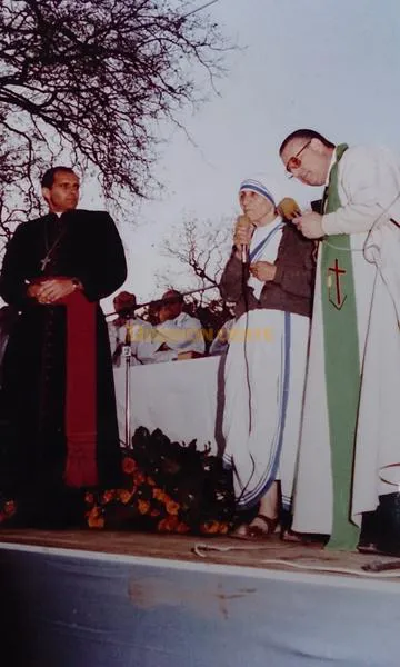 Visita de la Madre Teresa a Rafaela, el 18 de septiembre de 1982