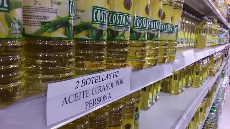 Racionamiento de aceite en los supermercados de Rafaela