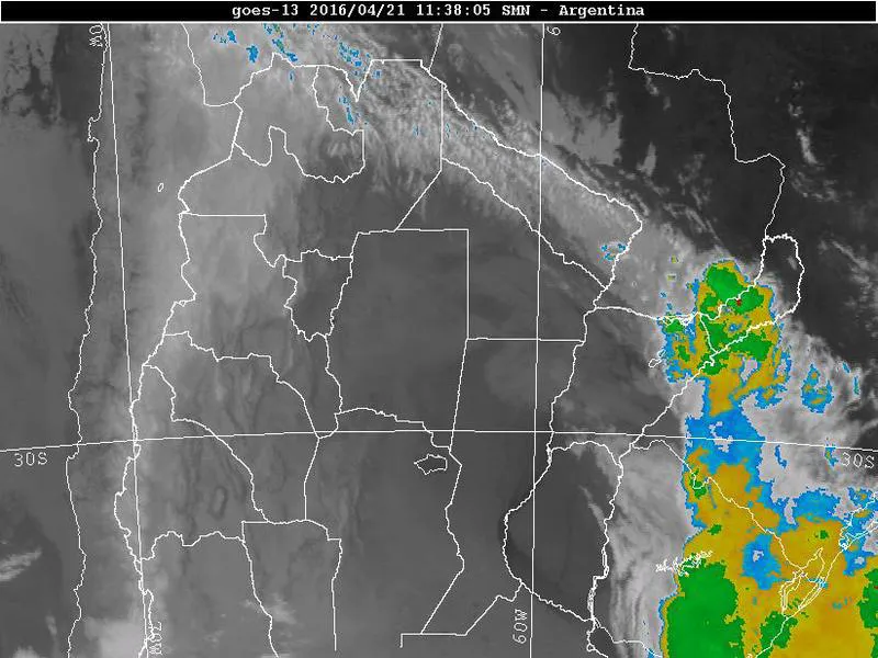Imágen actualizada a las 8:00 hs del jueves 21 de abril
