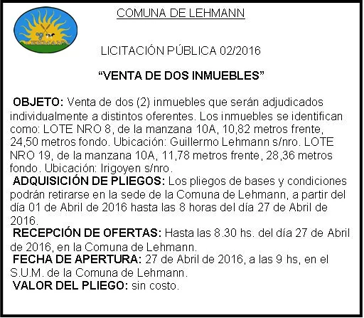 licitacion 2016