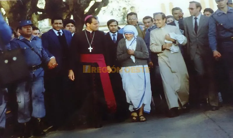 Visita de la Madre Teresa a Rafaela, el 18 de septiembre de 1982