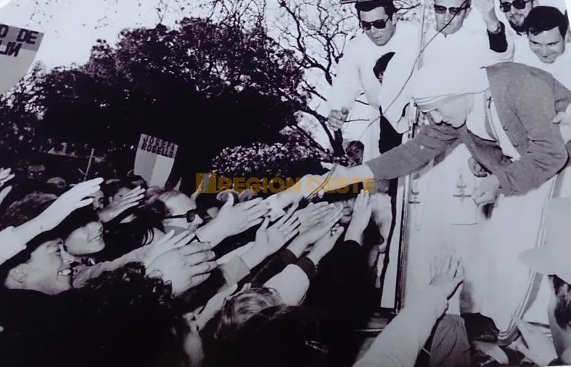 Visita de la Madre Teresa a Rafaela, el 18 de septiembre de 1982