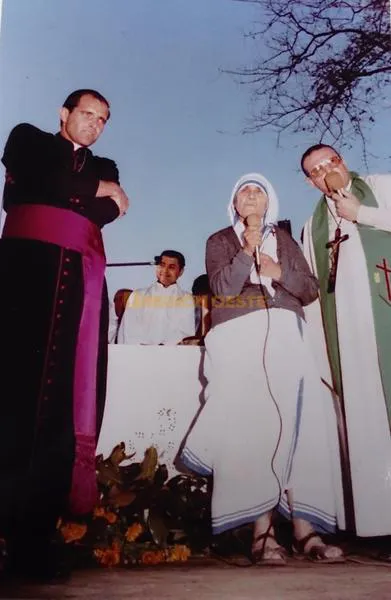 Visita de la Madre Teresa a Rafaela, el 18 de septiembre de 1982