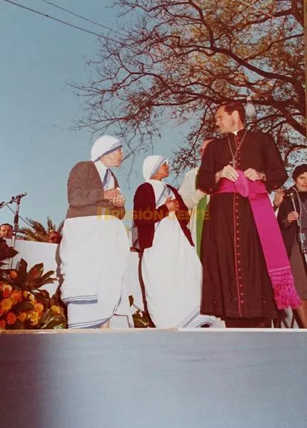 Visita de la Madre Teresa a Rafaela, el 18 de septiembre de 1982
