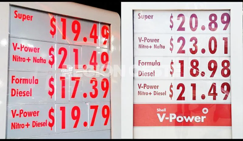 Aumento del combustible