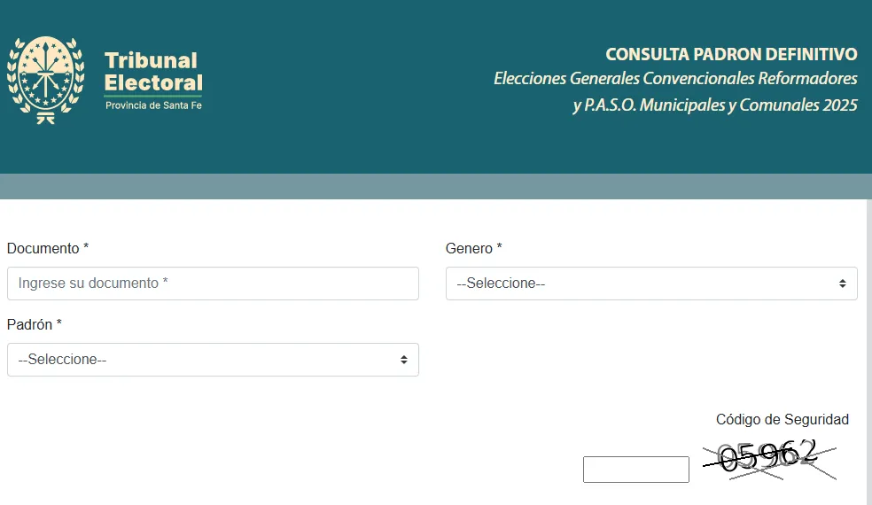 Padron Electoral 2025